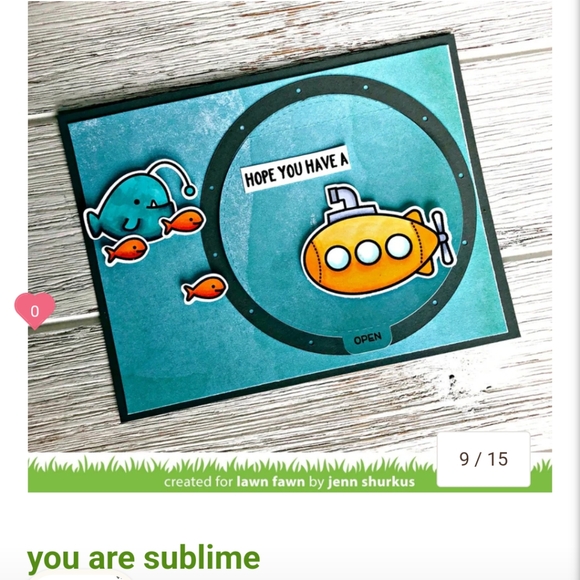 You Are Sublime Lawn Fawn Stamp and Die set - Picture 7 of 9